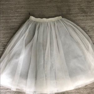 Glittery white skirt